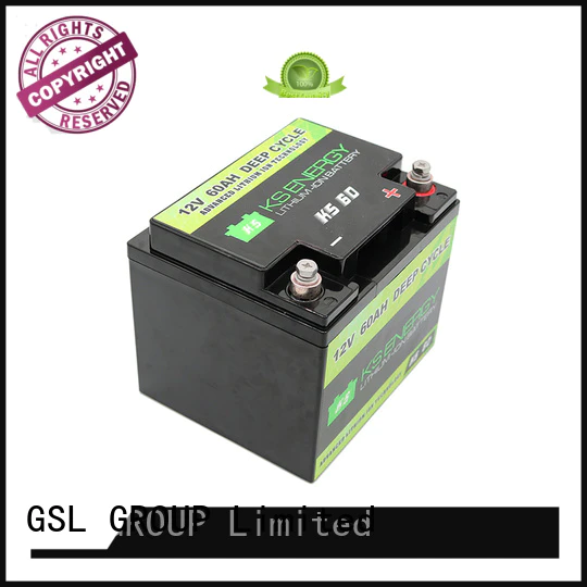 rv battery display GSL ENERGY Brand 12v 50ah lithium battery supplier