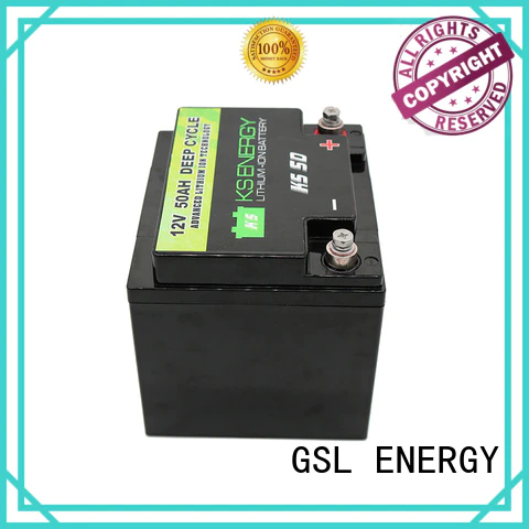 lithium 12v 50ah lithium battery marine car GSL ENERGY company