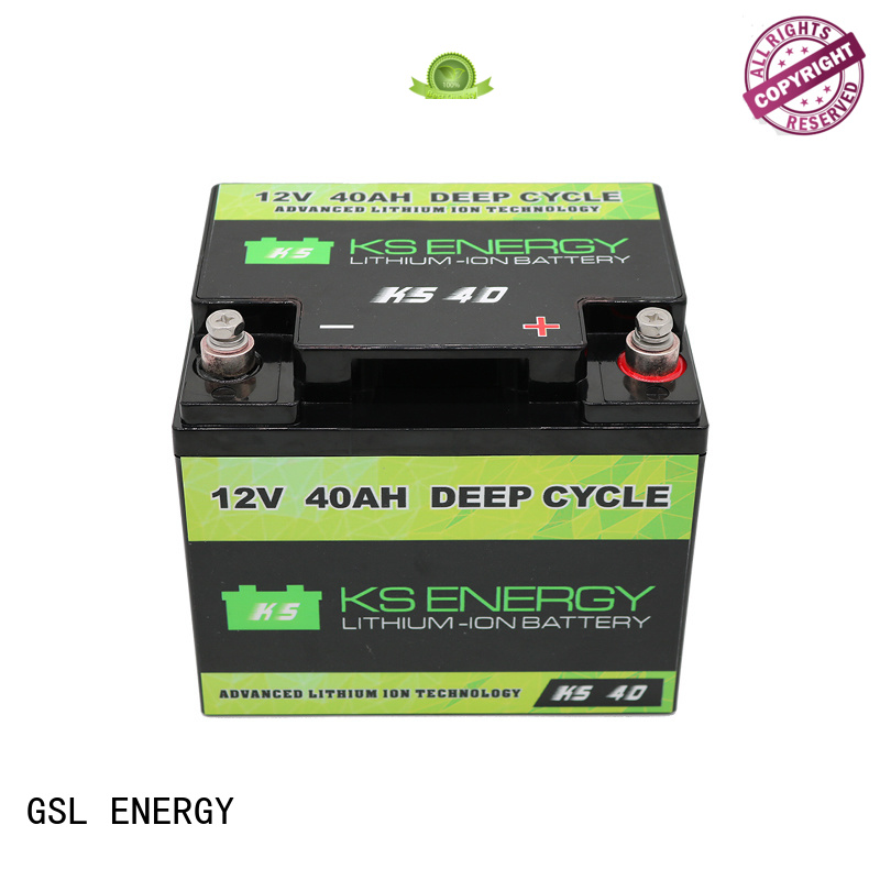 GSL ENERGY energy saving lifepo4 battery 12v 100ah bulk production for cycles