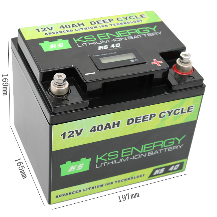 LED Capacity Display Lifepo4 12V 40AH Lithium Ion Battery
