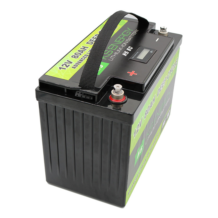 Safe And Lightweight LED Power Display 12V 80Ah Lithium Iron Phosphate Battery Alternative To Lead-acid In Your Marine,Solar,RV
