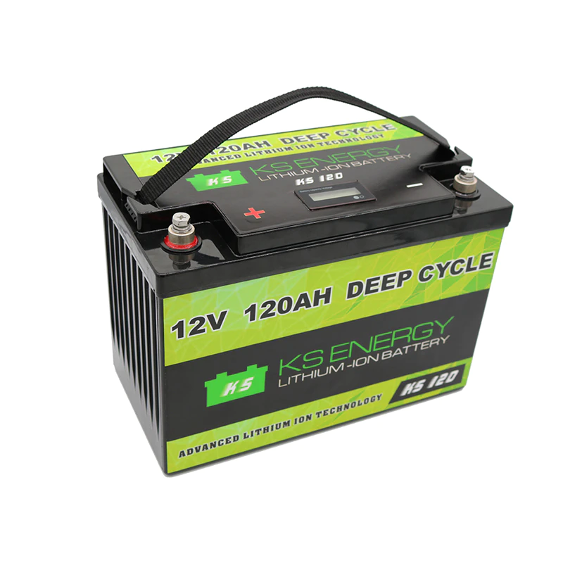 Baterías recargables LiFePO4 3.2v Batería de referencia 12V 120Ah Fosfato de litio con pantalla LED de capacidad