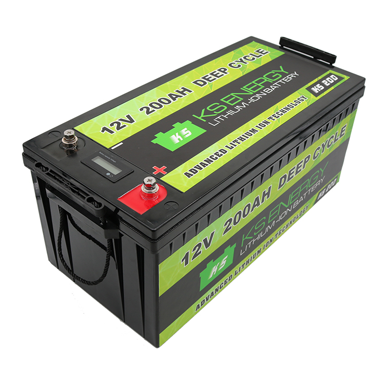 GSL ENERGY-LED Capacity Display 12V 200Ah Lithium Iron Phosphate LifePo4 Battery For Solar Energy St