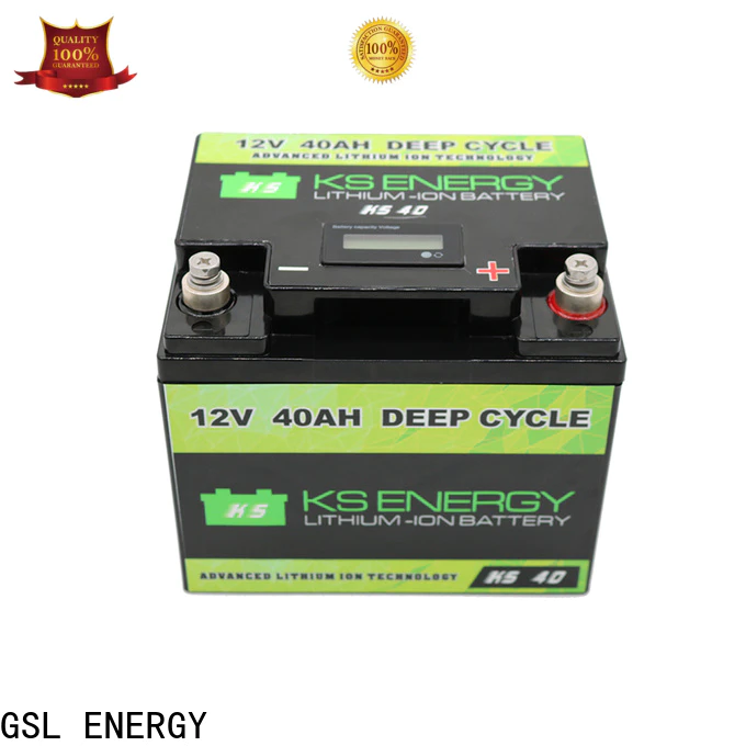 GSL ENERGY enviromental-friendly lifepo4 battery 12v free maintainence for camping car