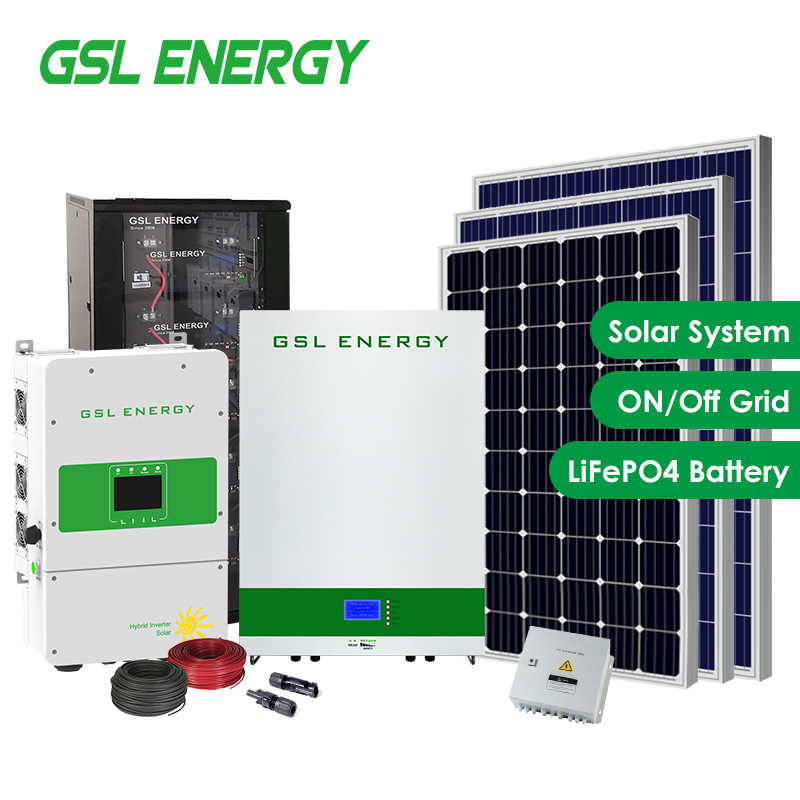 25 años de garantía LiFePO4 Batería de almacenamiento de energía Inversor híbrido de pared 5Kw Sistemas de energía solar domésticos