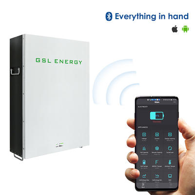 Bluetooth Power Wall Solar Energy Systems With Lithium Battery LiFePO4 5Kwh 7Kwh 10Kwh Home Battery