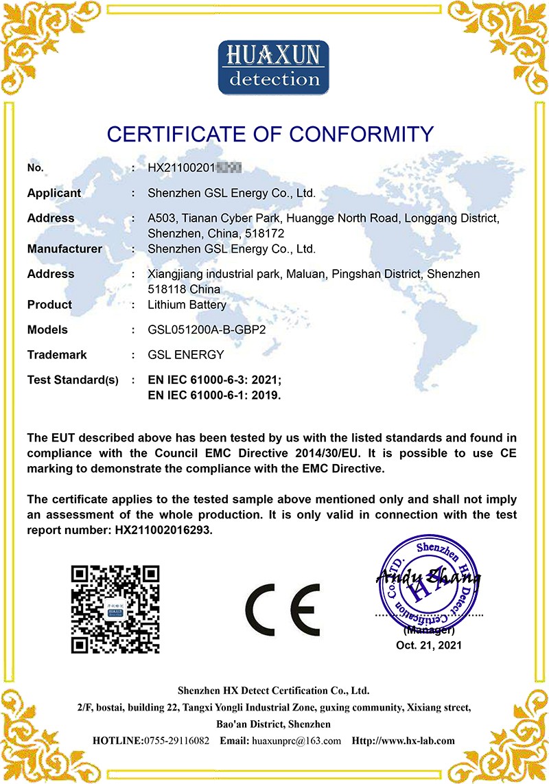 news-GSL ENERGY-Congratulations to Shenzhen GSL ENERGY Co,Ltd for passing the CE, IEC, UN383 certifi