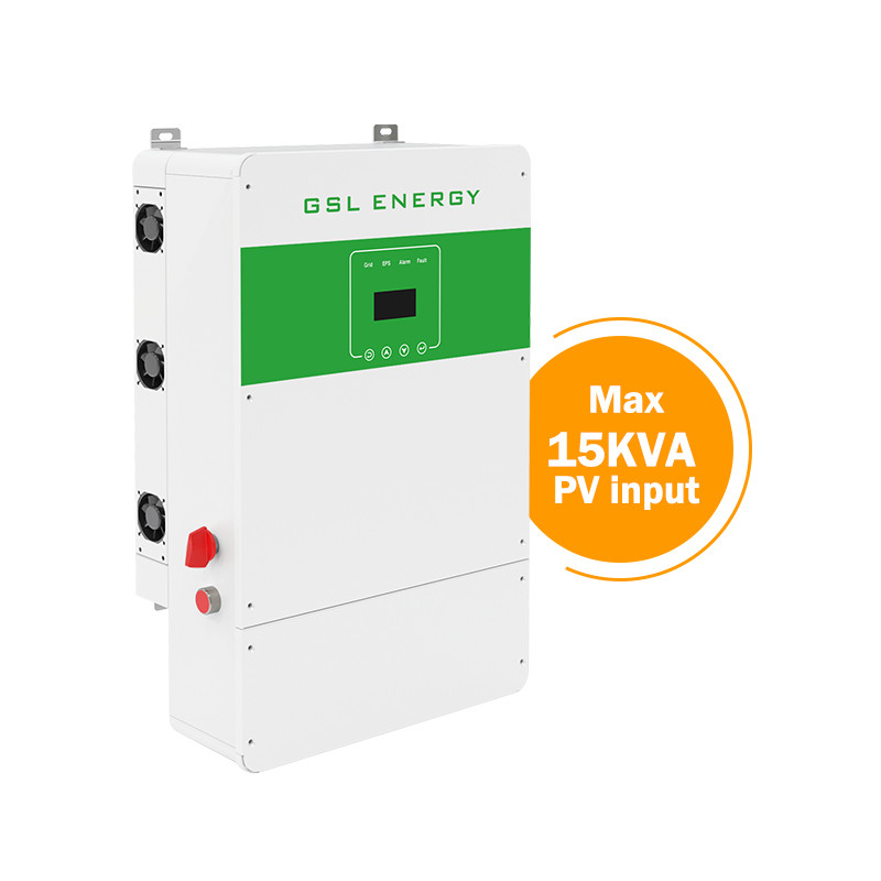 GSL ENERGY Split Phase Max 12KVA PV Input 8Kw Solar Inverter Hybrid Solar Power System For American Market