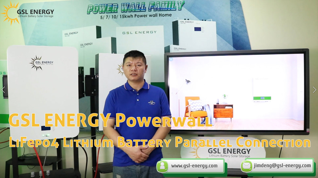 GSL ENERGY Powerwall LiFepo4 Lithium Battery Parallel Connection