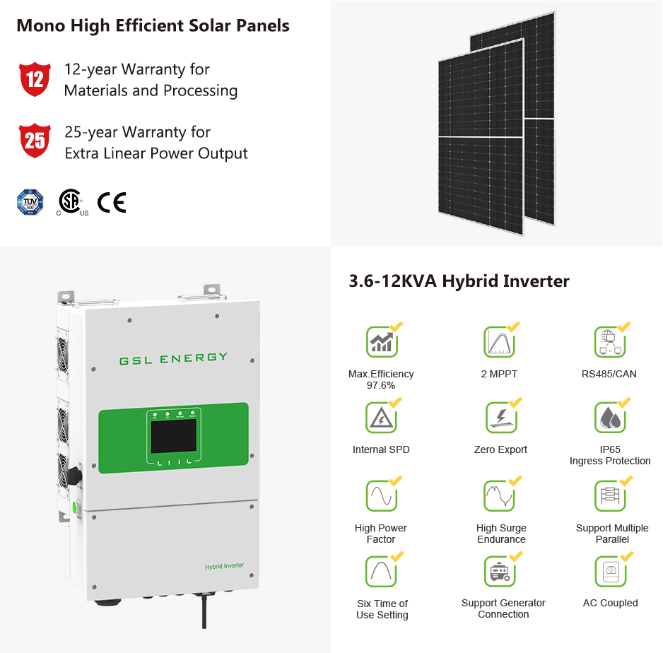 product-GSL ENERGY-2022 New GSL Hybrid Inverter Solar Energy Systems 5Kwh 10Kwh 20Kwh 30Kwh-img