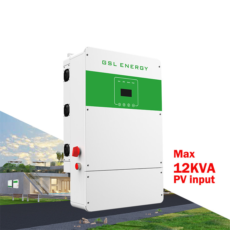 GSL ENERGY Split Phase Max 12KVA PV Input 8Kw Solar Inverter Hybrid Solar Power System For American Market
