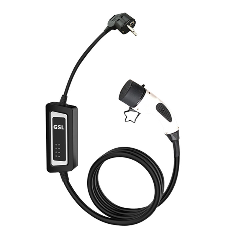 IP65 Waterproof  IEC 61851 Portable Box 230V AC Car Charger Cable EV Home Charger With Solar System