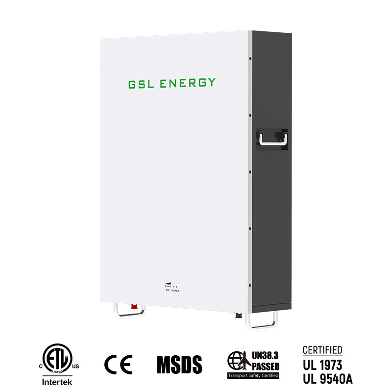GSL ENERGY UL1973 Power Storage Wall Lifepo4 51.2V 100AH 5.12kwh Lithium Battery for Solar Storage System