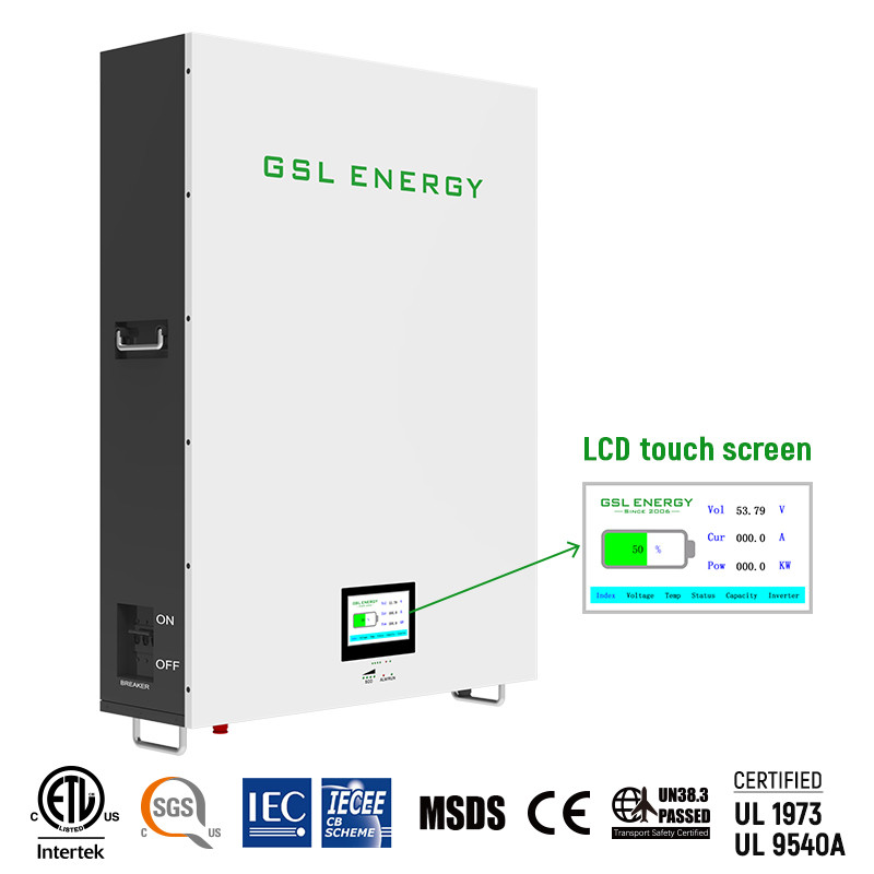 GSL Energy 14.34Kwh Battery CB IEC62619 CE-EMC 51.2V 280Ah Lifepo4 Lithium Tesla Solar Home Power Storage Wall Solar System