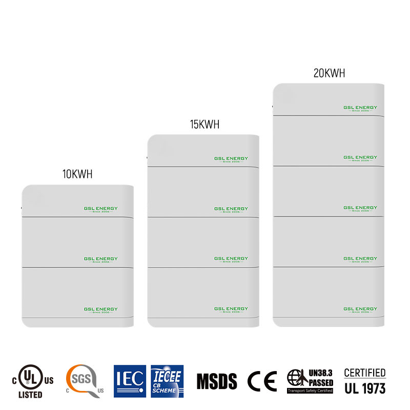GSL ENERGY 10KWH UL1973 204V 100AH Residential ESS Lifepo4 Battery Storage System
