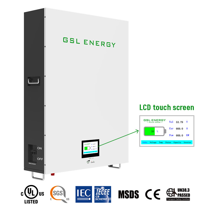 GSL Energy 14.34Kwh Battery UL9540A UL1973 CE-EMC 51.2V 280Ah Lifepo4 Lithium Tesla Solar Home Power Storage Wall Solar System