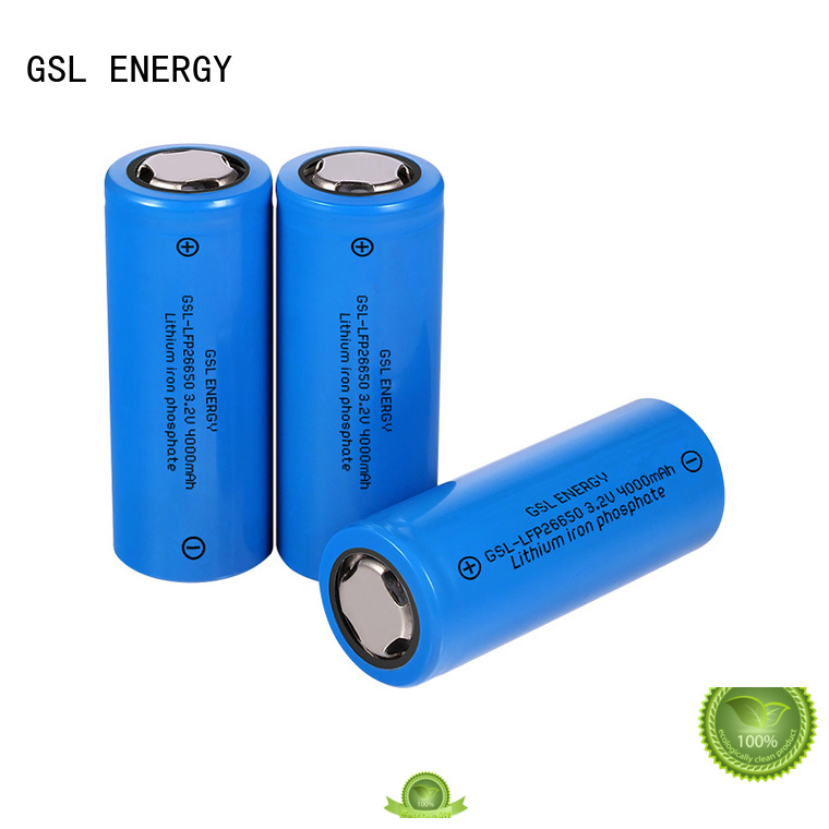 GSL ENERGY top-performance 26650 lithium rechargeable battery custom quality